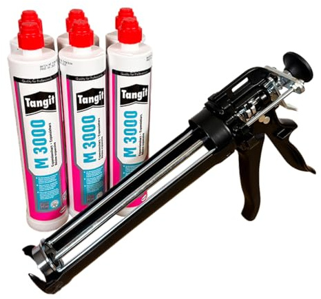 Montageschaum Set Tangit M3000 6× 300 ml + Hand-Kartuschenpistole für Installationen, Leitungen & Dosen – Profi Zubehör – BandlooSet