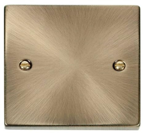 Antique Brass 1 Gang Blank Plate