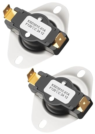 2511F002-201 Interruptor de termostato de disco de presión de repuesto eficaz para estufas de leña, hornos de suelo de pared para chimeneas y ventilador