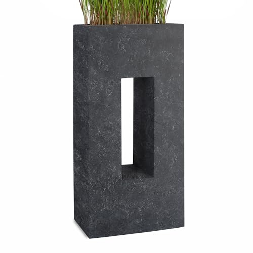 Pflanzwerk® Pflanzkübel Vista Lava Anthrazit 92x45x27cm Blumentopf *Frostbeständiger Blumenkübel* *UV-Schutz* *Qualitätsware*