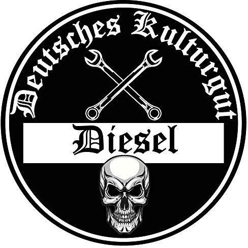 Diesel Deutsches Kulturgut Auto Aufkleber Sticker Feinstaub Umwelt Plakette JDM Tuning TÜV LKW Lustig Fun 2 Stück! ca. 8 cm, für die Außenscheibe!