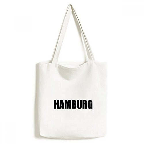 DIYthinker Hamburg Deutschland Stadt Namen Environmentally-Tasche Einkaufstasche Kunst Waschbar 33cm x 40 cm (13 Zoll x 16 Zoll) Mehrfarbig