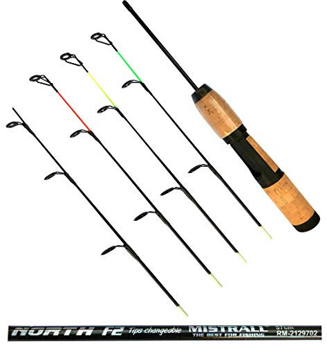 Mistrall Eisrute Eisangel North Ice F2 mit 4 Spitzen 57cm Eisangelrute Medium