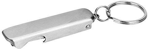 2 in 1 Nagelknipser Kapselheber, Edelstahl Mini Faltbarer Schlüsselanhänger Nagel Clippers Flaschenöffner mit Schlüsselanhänger