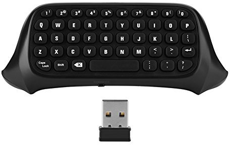 Zerone Wireless Controller Tastaturgriff Controller Chatpad 47 Tasten 2.4G QWERTY Nachrichtentastatur für One Controller