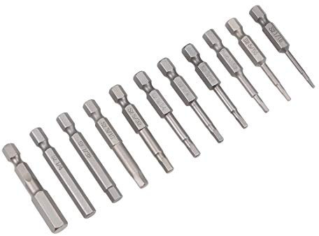 sourcing map 1/16-5/16 Inch Hex Head Screwdriver Bit Set, 1/4 Inch Hex Shank S2 Steel Magnetic 2 Inch Long Drill Bits, 11 Piece