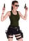 Black Snake® Damen Lara Croft Kostüm | Gürtel, rechtes + linkes Beinholster - Schwarz - OneSize