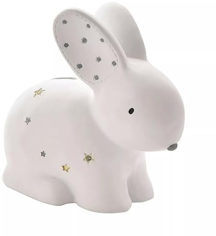 Bambino Spardose, Hase, Kunstharz, Weiß