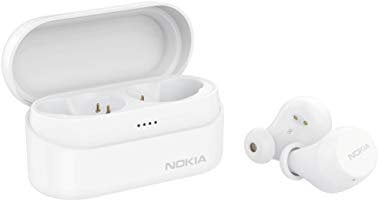 Nokia BH-405 Power Earbuds Lite Echte Kabellose Kopfhörer, 35 Stunden Spielzeit, IPX7 Wasserdicht, Bluetooth Kompatibel, Kompakte Kabellose Ladetasche, Schnee