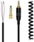 Xivip Cavo audio compatibile con cuffie Sony MDR-7506, MDR-7509, MDR-V6, MDR-V600, MDR-V700, MDR-V900, ATH-M50, prolunga a molla per cuffie, cavo audio a spirale (1,2 m, 3 m, nero)