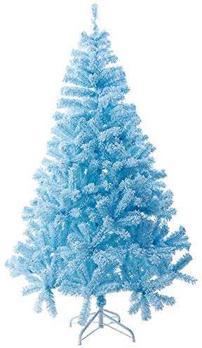 MHGLOVES Albero di Natale Artificiale con Supporto in Metallo, Albero di Natale Blu 120 Cm Ecologico per Decorazioni Natalizie per Interni Ed Esterni, Materiale 100% PVC, Base A Croce in Ferro