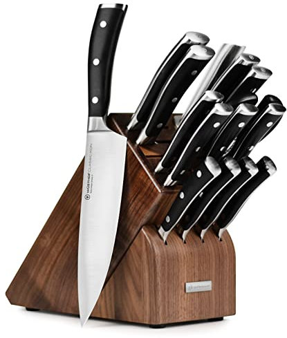 Wusthof Classic Ikon Messerset 16-teilig mit Walnussblock