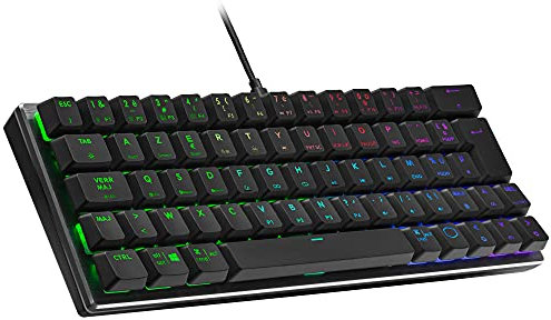 Cooler Master SK620 USB-A Tastiera Gaming, Configurazione Compatta 60%, Switch Meccanici Low-Profile, Retroilluminazione RGB tramite Tasto, Comandi al Volo, Compatibile con macOS/Windows, AZERTY FR,