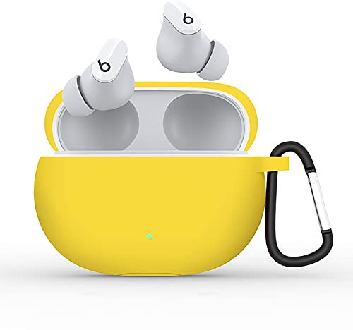 GIOPUEY Cover Compatibile con Beats Studio Buds/Buds+/Buds Plus (2023), Cilicone Custodia, Ultrasottile Case Cover, Antiurto, Resistente ai Graffi - Giallo