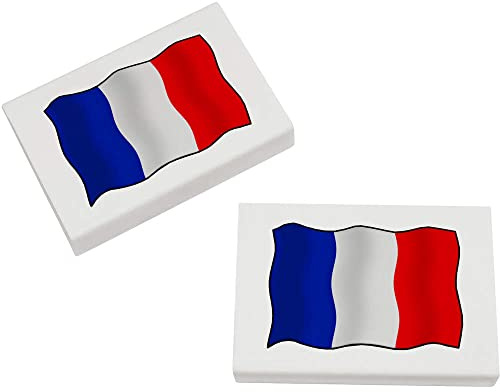 Azeeda 2 x 45mm 'French Flag' Erasers/Rubbers (ER00029528)