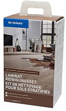 Dr. Schutz Laminat Reinigungsset | Laminat Bodenreiniger | Laminat streifenfrei reinigen | Laminat Reiniger und Fleckentferner | made in Germany
