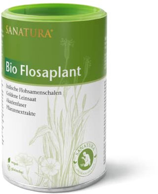 Sanatura Bio Flosaplant 200 g - Mischung aus Indischen Flohsamenschalen, Goldener Leinsaat, Akazienfaser und Pflanzenextrakten