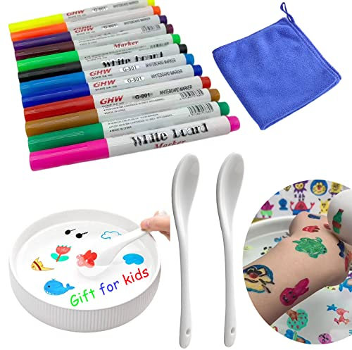 IRWPITW Magical Water Painting Pen (12 Colors + 2 Ceramic Spoons + 1 Towel)