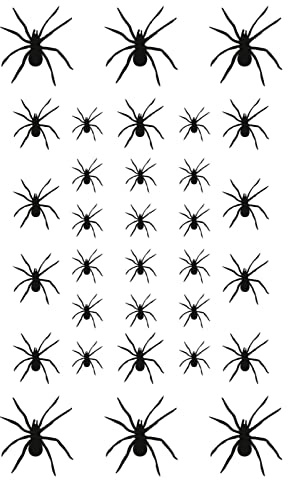 Tattoos 32 Spinnen schwarz Make-up Schminke Special FX Halloween Horror Karneval Fasching