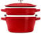 STAUB La Cocotte Kochtopfset, 2-tlg rund Gusseisen Kirsch-Rot Kochtopf Topf