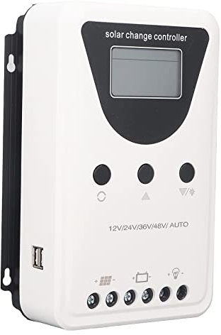 Solar Laderegler 60-100A, MPPT Solarladeregler 12/24/36/48V Solarpanel Batterie Intelligenter Controller mit LCD-Display für sicheres Laden(100A)