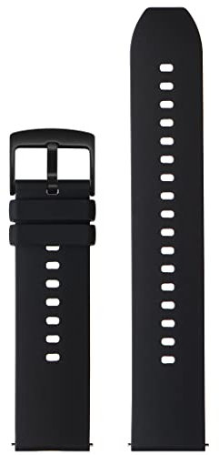 Stailer Uhrenarmband 20mm schwarz, aus hochwertigem Silikon, Ersatzarmband in 20 mm, Ersatzarmband mit Edelstahl Metall Schließe matt PVD-beschichtet für Herren und Damen