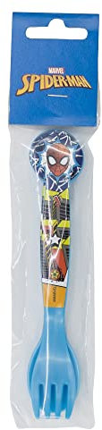 SET MIT 2 KINDERBESTECKEN. HERGESTELLT AUS BPA-FREIEM KUNSTSTOFF | SPIDERMAN MIDNIGHT FLYER
