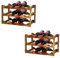 MAGIC SELECT Pack de 2 Vinoteca de Madera Maciza para 24 Botellas. Botellero Rústico para Apilar Botellas de Vino. Almacenamiento de Botellas de Vino para Hogar, Bodega, Bar, Cocina.