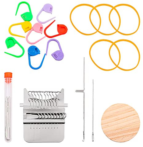 CENPEK Mini-Stopfmaschine Kleines Strickmaschinen-Set für Anfänger Schnelles Stricken von Jeans Socken DIY Webkunst