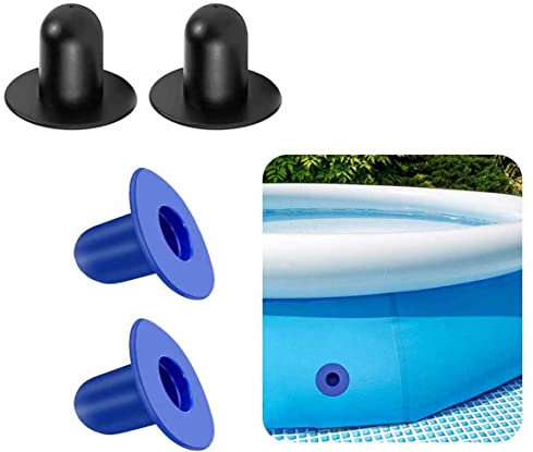 NT-ling Pool Plug Strainer Stopper,4Pcs Pool Wall Plug Replacement,Swimming Pool Filter Pump Strainer Hole Plug Stopper Pool Plugs,Pool Filter Pump Strainer Hole Plug Stoppers Pool Plug,Blue/Black