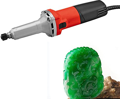 Geradschleifer 600W,Stabschleifer mit Drehzahlregler,Schleifer mit Zubehör,Schleifmaschine 230V, zum Schleifen von Spänen, Graten und Polieren auf kleinem Raum