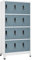 Keketa Schließfachschrank mit 12 Fächern Metallschrank Spind Umkleideschrank Lagerschrank Metallspind Kleiderschrank Mehrzweckschrank für Büro Wohnzimmer Hellgrau und Dunkelgrau 90x45x180 cm Stahl