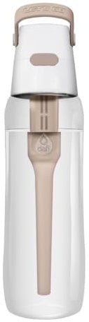 DAFI Trinkflasche mit Filter Solid 0,7 L Beige - Wasserflasche filtert Chlor beim Trinken, Wasserfilter Flasche, Water Filter Bottle - für unterwegs, Reisen, Sport, BPA-Frei