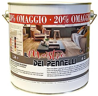 ELEPHANT Impregnante legno esterni per ciclo cerato professionale ad acqua 2,5lt Maestro (Ebano/Wengè)