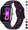 AK Straps Compatible with Amazfit GTS 4 Mini & GTS 2, 20mm Soft Silicone Sport Replacement for Bip 3 Pro & Bip S (Purple)