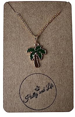 Coconut Palm Tree Necklace, Coconut Necklace, Coconuts Pendant Necklaces, Coconut Gifts, Palm Tree Chain