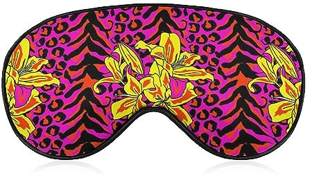 Bequeme und superweiche rosa Leoparden-Augenmaske für Männer, Frauen und Kinder, Augenschirm mit Gummiband, Mittagspause, Reisen, Schlaf-Augenmasken-Abdeckung für Reisen