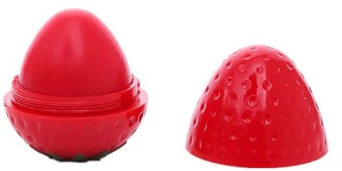 OswiNt Bálsamo labial en forma de fresa, hidratante, antisecante, hidratante, calmante, lápiz labial de frutas, mejora la tez, no se decolora, bálsamo labial base de fresa
