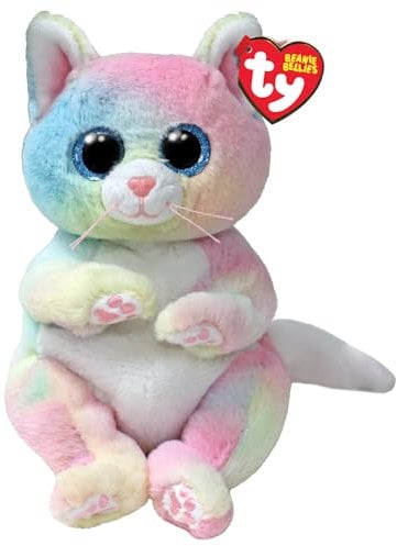 Ty Jenni Katze Beanie Bellies Regular 14cm - Quetschbare Beanie Baby Weiche Pluschtiere - Sammelbares Kuscheliges Stofftier