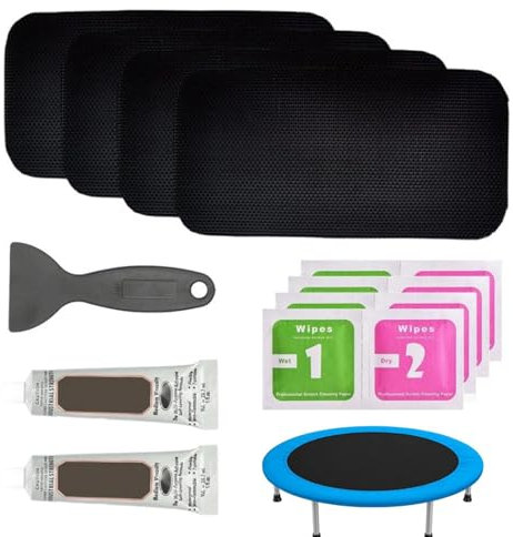 SHITOOMFE Trampolin Reparaturkit Rechteckige Klebstoff Trampolin -Patch Reparatursatz Set Sprungmatte Reparatur -Kit mit Kleber Trampolin Reparatur Kit