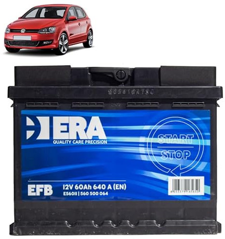 Batteria 60Ah EFB per Volkswagen Polo V 1.0 1.4 1.6 benzina 2009+
