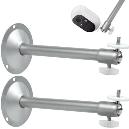 Soporte Camara Vigilancia, Soporte De Pared para Cámara De Seguridad, Material De Aleación Aluminio, Soportes Cámara Seguridad Ajustables, para Montaje Cámara de Pared Al Aire Libre 1 Pieza