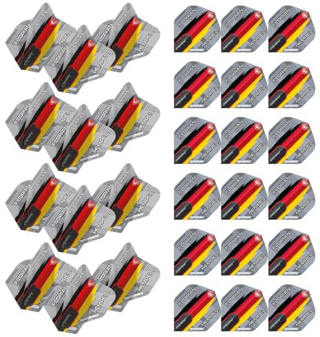 WINMAU Prism Delta Florain Hempel Flag Design Dart Flights - 10 sets per pack (30 dart flights in total)