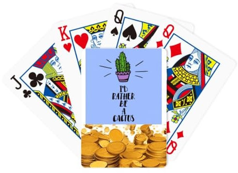 no/no I'd Rather Be A Cactus Jeu de cartes Doré