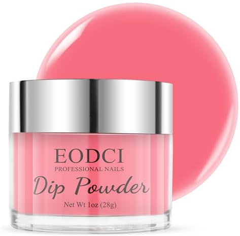 EODCI 1 Oz/28g Dipping Powder, Dip Pulver Nagel Starter Kit Neon Rose Dipping Powder Acryl Nagel Pulver für Salon DIY & Hause Nagelpuder Spiegelpulver