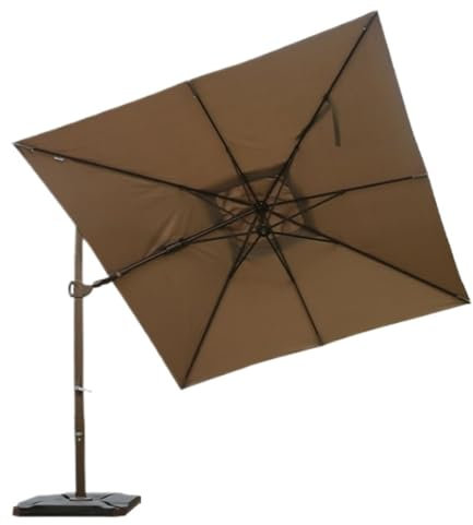 GTGXZX Gartenschirm Sonnenschirm Terrassenschirm Rechteckiger Terrassenschirm Mit Sockel, Versetzter Hängeschirm, Outdoor-Marktschirm, Gartenschirm Marktschirm Sonnenschirme im Freien(A)
