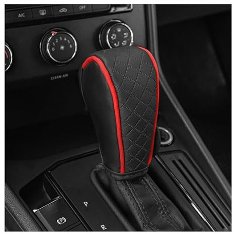 MMHGFIR Auto Schaltknauf Abdeckung, für Jeep Compass 2017-2022 2023 Anti-Rutsch Atmungsaktive Leder Auto Schaltknauf Abdeckung,Manueller Automatik Auto Schaltknauf,BManual