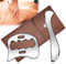 Gua Sha Edelstahl, 2 in 1 Gua Sha Schaber Set Faszien Schaber Guasha Lymphdrainage Massagegerät Ganzkörper Cellulite Massage für Gesicht Nacken Schulter Arm Beine Rücken Muskelentspannung