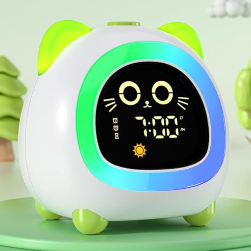 Comzler Kinderwecker mit Nachtlicht, OK to Wake Uhr für Kinder (Grün)