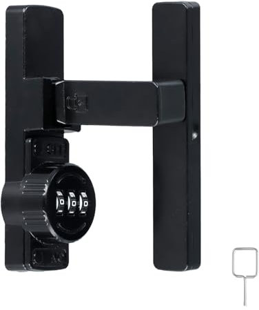 Cerradura Puerta Corredera, Cerrojo Puerta con Bloqueo de Contraseña, 90°Cerrojo Inteligente Exterior Antirrobo Cerradura de Puerta Interior para Almacenes, Graneros, Puertas de Jardín, Armarios